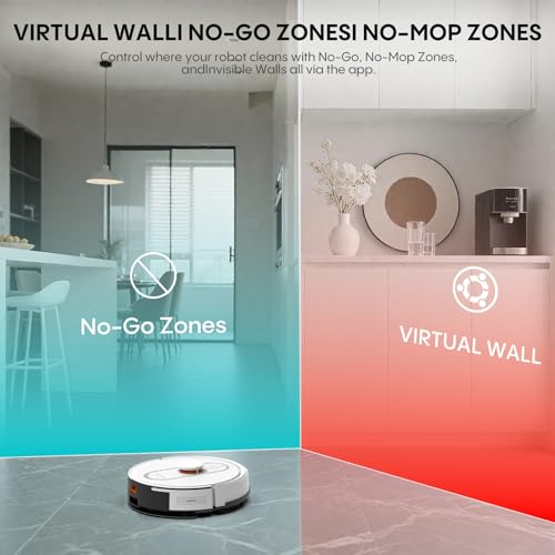 Robot Vacuum and Mop, Robotic Vacuum with Mapping, Self-Emptying Station for 90 Days Hands-Free Cleaning, LiDAR Navigation, No-Go Zones, Wi-Fi/App/Alexa Voice Control, for Carpets and Hard Floors - Image 7