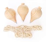 Spinning Top Trompo – 3-Pack Wood Carved Spinning Tops – Sturdy Steel Point for Enhanced...