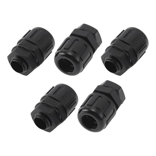 Presse-étoupe M12 x 1,5 noir étanche nylon PA6 10mm lot de 5 presse-étoupes