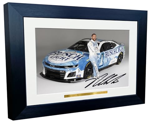 Kitbags & Lockers 12x8 A4 Ross Chastain 2024 NASCAR No. 1 Chevrolet Camaro ZL1 Trackhouse Racing Signed Autographed Signature Photo Photograph Picture Frame Poster Celebration Gift Watermelon Man