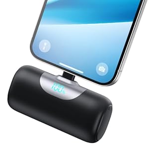 Mini Powerbank für iPhone 5500mAh, Klein Power Bank Kompakt 22.5W PD 3.0A Schnelles Aufladen Akkupack Tragbares Externer Akku mit LED Display Kompatibel mit iPhone 14/13/12/11/X/XR/XS/8/7/6 Serie