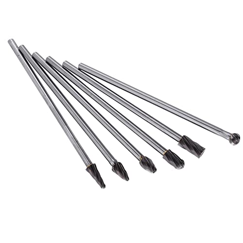 Set de 6 fresas rotativas de carburo de tungsteno para metal miniatura 7