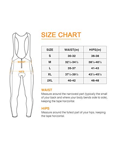 Naviskin Men\'s 3D Padded Thermal Cycling Bib Pants Bicycle Compression Tights Black Size S - Thumbnail 7