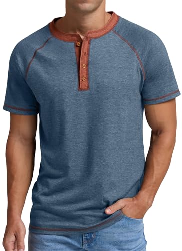 Image of Sailwind Mens Henley Long /Short Sleeve T-Shirt Cotton Casual Shirt