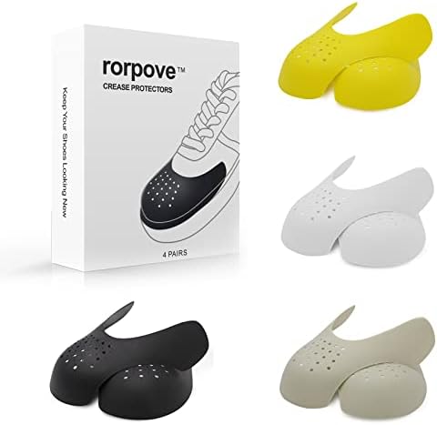 4 Pairs – rorpove Crease Protectors, Shoe Crease Protector for Air Force, Jordan, Dunk, Inserts Insoles Anti Crease Shoe Tongues, Shoe Guards, for Men’s 7.5-13