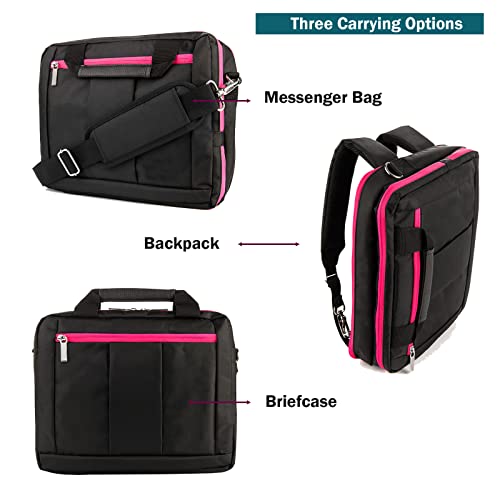 Mochila convertible para laptop 16 pulgadas magenta miniatura 5