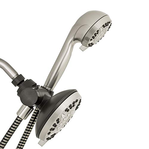 Waterpik 12-Mode 2-In-1 Dual Shower Head System With 5-Foot Hose And Powerpulse Therapeutic Massage, Brushed Nickel, Xet-639E-649E #TOP3