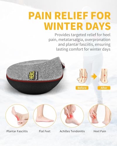Image of WALKHERO Wool Insoles - Fleece Arch Supports Inserts, Plantar Fasciitis Relief, Cushion Comfort Warm Sheepskin Shoe Insoles for Cold Weather (Light Gray Mens 8)