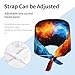 Unisex Ice Water Fire Flame Red Blue Working Cap Elastic Surgical Cap Fashion Turban Caps for Chef, Athletic