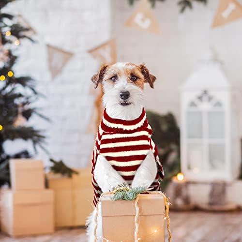 Pet Dog Christmas Sweater, Warm Knitwear Pet Sweater Dog Jumper Winter Clothes Xmas Dog Holiday Sweaters Pet Jumpsuits Warm Coat for Small Medium Dog