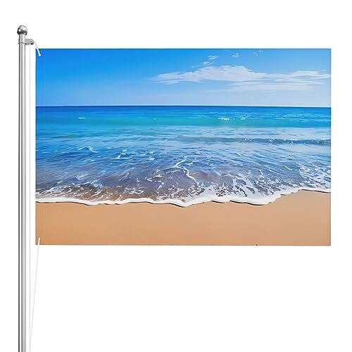 Drapeau de plage et de mer résistant grand format pour mât de jardin