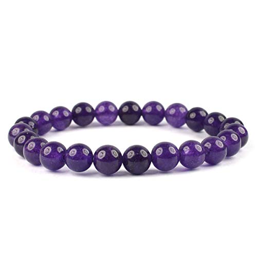 Image of Reiki Crystal Products Unisex Adult Natural Certified Clear Quartz Amethyst Rose Quartz Crystal Stone Bracelet 8 Mm Beads (Color : Multi) Combo Bracelet Pack Of 3 Pc