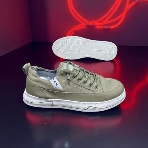 Image of N P Style Casual Sneakers, Canvas Low-Top with White Sole, Lace-up Design, Shoes for Men