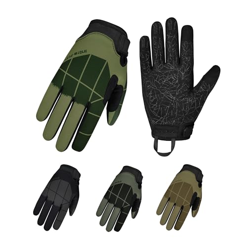 Intra-FIT Airsoft Gloves,Anti-Slip Duty Glove with Touchscreen,Lightweight and High Dexterity(Green,XL)
