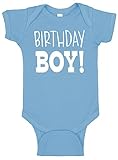 Aiden's Corner Handmade 1st 2nd Birthday Boy Bodysuit Outfits (Lt Blue, 18 Months)
