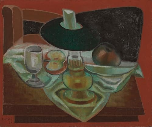 Affiche toile Sous la lampe de Juan Gris portrait artistique avec finitions d'impression nettes
