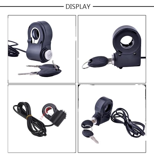 Kunray 12V-96V E Scooter Throttle with Key Ignition Throttle Universal Ebike Key Ignition Key Switch for Electric Scooter Key Ignition with e Bike Key Switch for Scooter Go Kart - Image 2
