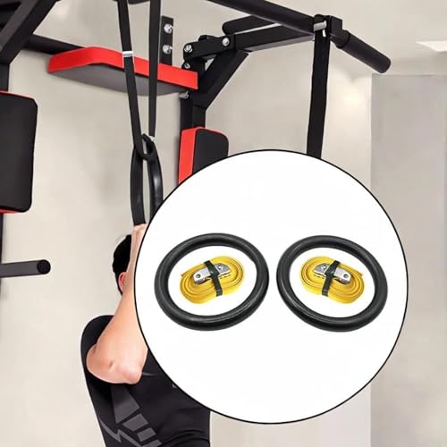 Anillas de Gimnasia para Adultos con Cintas Ajustables Amarillas miniatura 3