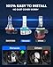 Marsauto M4 H8/H9/H11 Bulbs, Plug and Play, 60000 Hours Lifespan, ultra-high brightness, 𝟑𝟒𝟎𝟎𝟎𝐋𝐌, ATV H11 Bulb with Turbo Fan, No Polarity, Fog Light, Pack of 2