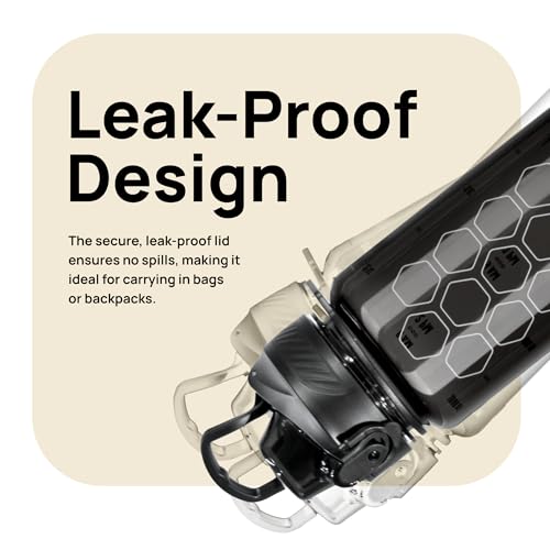 INEVIFIT-3-in-1-Sports-Water-Bottle-34oz-1L-Hydration-Tracking-Water-Bottles-with-Daily-Time-Marker-BPA-Free-Tritan-Leak-Proof-with-Fruit-Infuser-Filter-Mixer-Ball-Insulating-Sleeve-Carrying-Strap