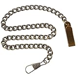 Montre de poche de 35,6 cm avec chaîne torsadée épaisse et fermoir mousqueton, montre d...