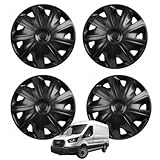 Shield Autocare Van Wheel Trims Craft, Set of 4 Wheel Covers Protectors, Easy to Install Hubcaps (Black, 15 Inch)