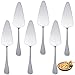EUBSWA Juego de 6 paletas de acero inoxidable para tartas con mango a la moda, para cocinas, restaurantes, fiestas, lavavajillas (plata)