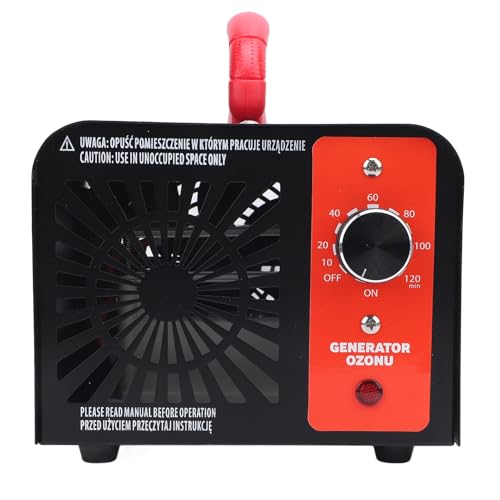 Luocute O3 Purificador de Aire Desodorizador 120 Minutos Temporizador Multifuncional Generador O3 Generador para 2000 a 4500 Pies cuadrados. (20000mg EU enchufe 220V)