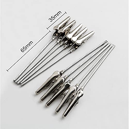 Cyleibe Metalldraht Krokodilklemmen, 50 Stück, Fotohalter, Memo Clip, DIY Handwerk, Hochzeit, Geburtstag, Party, Tischdeko
