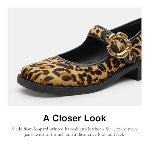 Coach Women's Tea Rose Mary Jane in Leopard Print Flat4