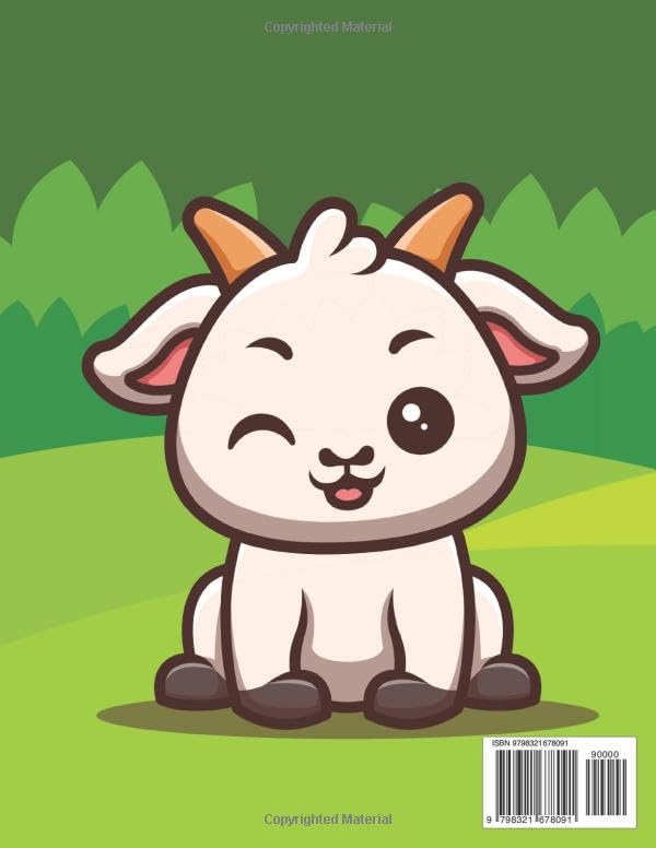 goat coloring book for kids: 30 Fun Coloring and Activity Pages with Cute Goat, Baby Goat and More! A surprise gift for kids, toddlers and preschoolers. image 3