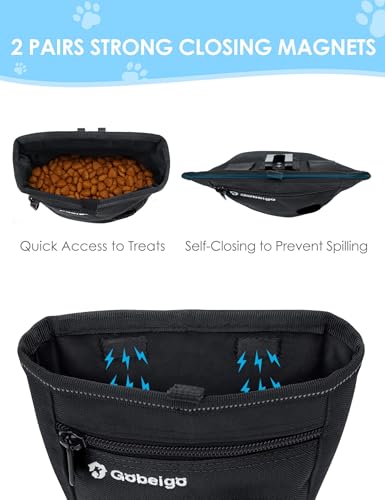 image for Gobeigo Dog Treat Pouch and Training Clicker, Upgrade Two Magnetic Clo
