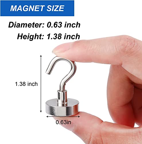 Lovimag 25LB-SILVER 4PACK Cruise Magnets For Door, 25Lbs Magnet Hooks For Cruise Cabin,Strong Magnetic Hooks thumb #2