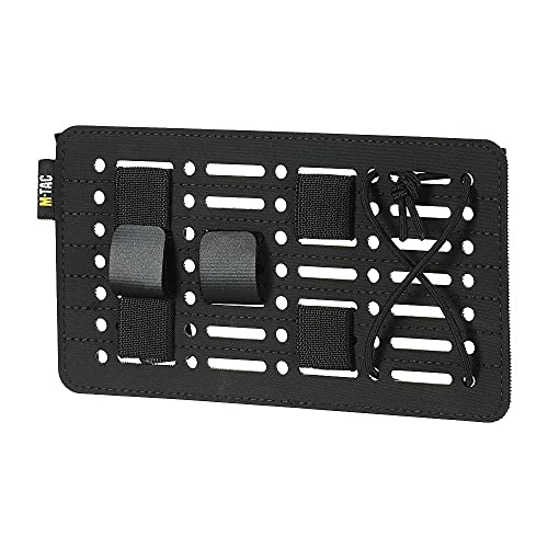 MTac Rigid MOLLE Organizer Panel Tactical Hook & Loop Backpack Insert with Elastic Cords Modular Admin Utility for EDC Military Outdoor (7.5 x 4.5)
