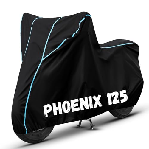Image of Bike Cover for Phoenix 125 100% Waterproof, Dustproof & Scratch Resistant| Fully Bottom Elastic UV Resistant Heavy Duty Body Cover | All Weather Outdoor Use