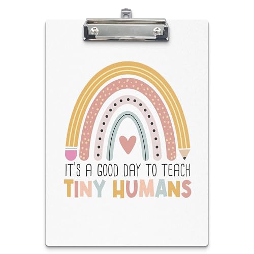 Teacher Clipboard, Teacher Appreciation Gifts Rainbow Wooden Clip...