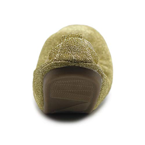 Ollio Women's Shoes Glitter Slip On Comfort Basic Ballet Flats F1184