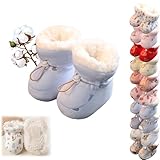Irasas Warm Fur Baby Boots,2024 New Warm Cozy Fleece Baby Booties,Winter Snow Drawstring Anti-Slip Soft Sole Warm Booties (Blue Elephant,11cm/4.3in)