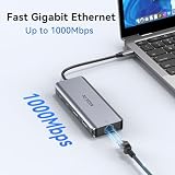 Stacja dokująca Dual Monitor, 9 w 1 koncentrator USB C Ethernet z 2 HDMI 4K, RJ45, 100 W PD, 5 Gbps USB C&A 3.0, SD&MicroSD, USB C Dock Ethernet do podwójnego wyświetlacza, adapter Dual HDMI do Dell