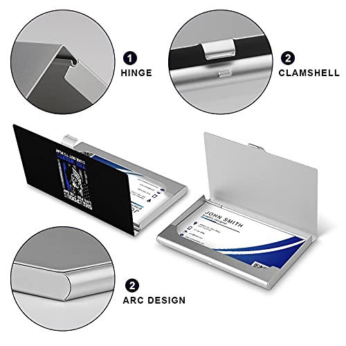 K-9 Blue Lives Matter Thin Line Dog Business Card Case Name Card Holder Pocket Slim Card Wallet Aluminum Alloy for Men & Women4