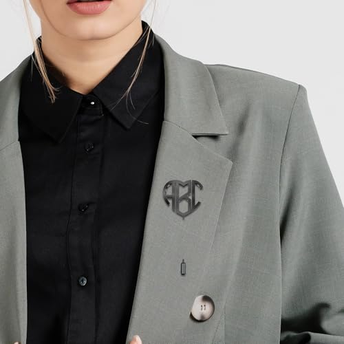 Image of Custom Lapel Pin for Women Men - Name Brooch Pin Personalized Stainless Steel for Wedding Business Party - Gold /Silver /Black Customized Jewelry Gifts