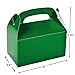 Fun Express Green Treat Favor Boxes with Handles, Set of 12 - Party Supplies and Gift Box