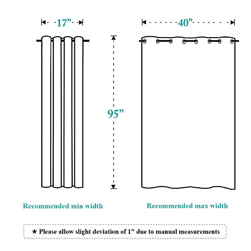 NICETOWN Blackout Window Curtain Panel - Home Fashion Thermal Insulated Room Darkening Drapery for Bedroom & Living Room, 52W x 95L, 1 Panel, Dark Blue