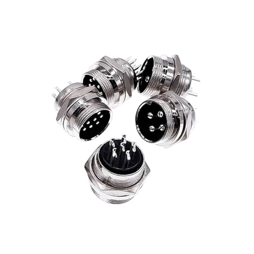 Conector GX20 hembra circular de 14P con toma rápida push-pull de brida 20mm para panel 6