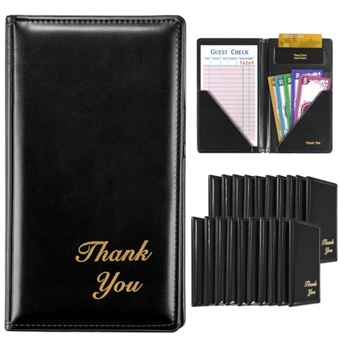 AMGSH 20 Pack Leather Restaurant Check Presenters, 20 Pack 9"