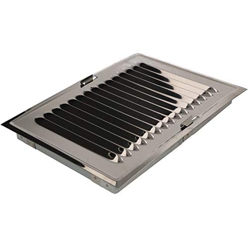 KOTARBAU® Ventilationsgitter 14 x 21 cm aus Edelstahl mit Insektennetz Lüftungsgitter Metall Gitter für Kamine Ventilation Silber