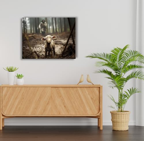 Ploceiny Christian Wall Art Faith Christ decorations Jesus and Lamb wall decor Picture Christian gifts for women serenity prayer wall Prints for prayer room home decor A-347 by Ploceiny - Used condition - Image 7
