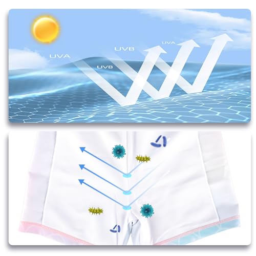Image of Girls Swimsuits - Multicolor Toddler Girl Summer Beach Swimwear, Three Pieces Long Sleeve Rash Guard Set