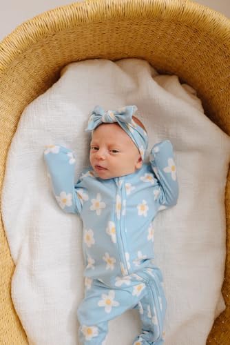 Image of Copper Pearl Baby Zip-Up Footie Pajamas - Soft Stretchy Sleep and Play Footies for Boys and Girls
