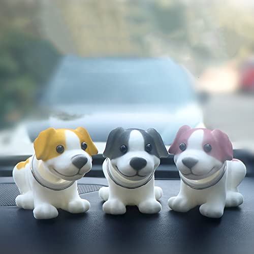 Ihreesy Car Dashboard Ornament Decoration,Shaking Head Dog Dolls Figurines Statue Resin Bobblehead Doll Funny Animal Desktop Decoration For Home Office Car Suv Truck,Purple #TOP4